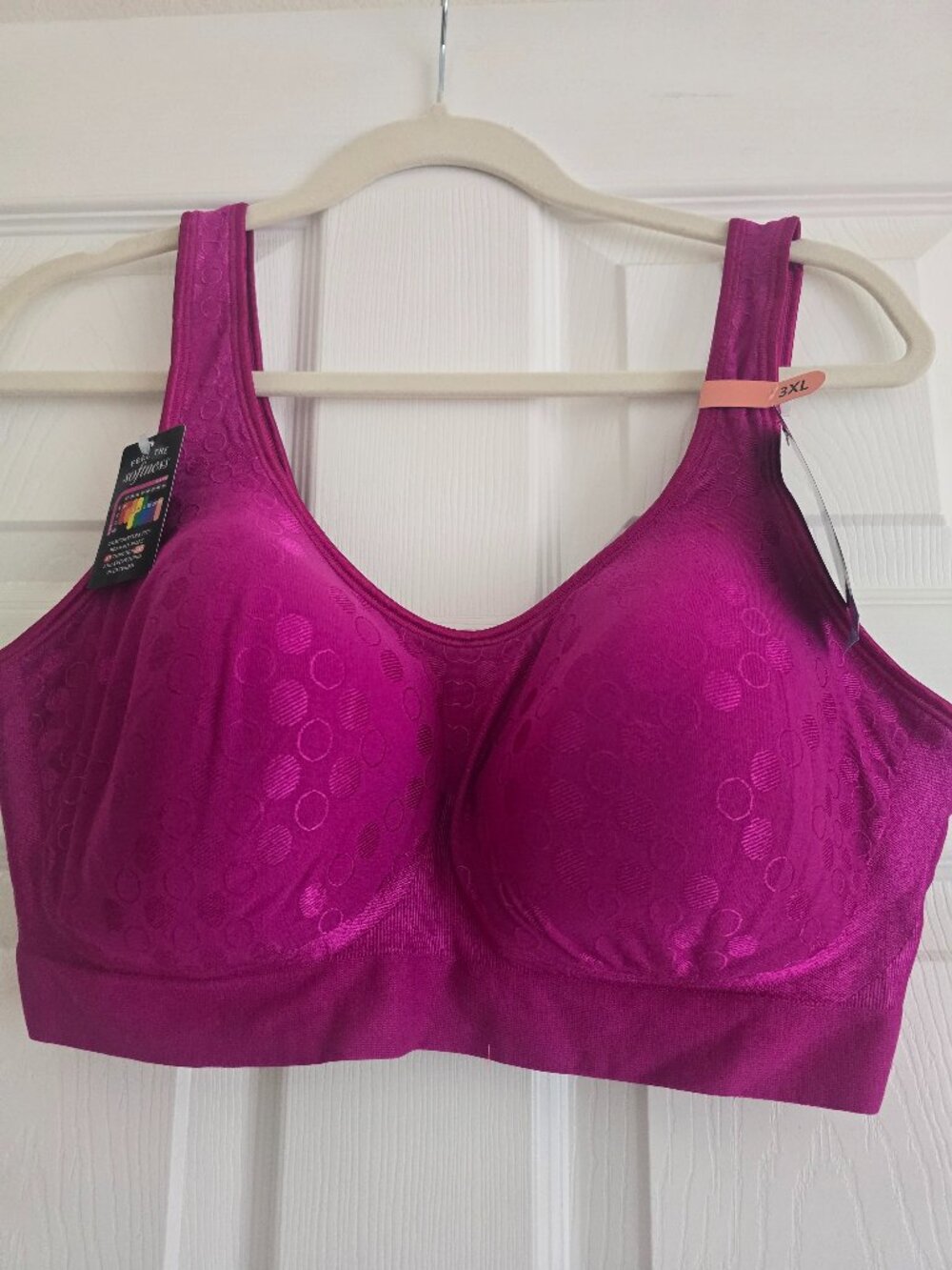 Bali Wirefree Bra Comfort Revolution Fuschia Purple 3XL NWT